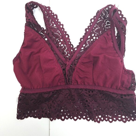 NWT Altar'd State Red Burgundy Eyelet Lace Bralette - Picture 5 of 7